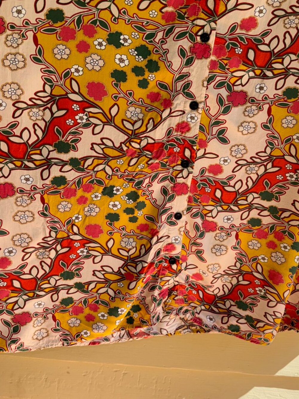 NATURAL LIFE Floral Mini Dress in Cream, Yellow, Orange, Green - Picture 4 of 9